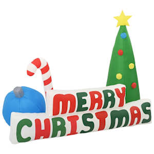 Merry Christmas nafukovací LED dekorace se stromkem 240x188 cm - obrázek 4
