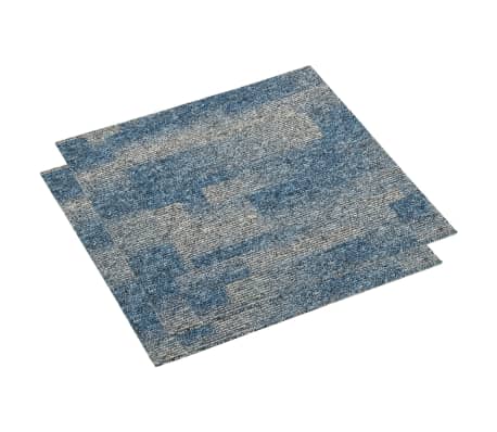 vidaXL Ladrilhos de carpete para pisos 20 pcs 5 m² azul-claro
