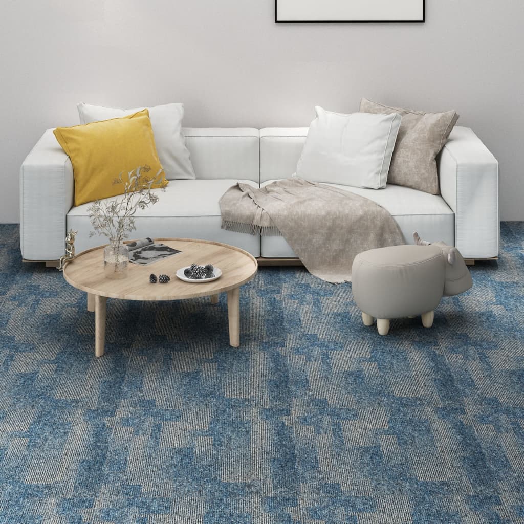 vidaXL Dale mochetă pentru podea, 20 buc., albastru deschis, 5 m²