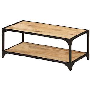 Konferenční stolek 90 x 45 x 35 cm masivní hrubý mangovník - obrázek 11