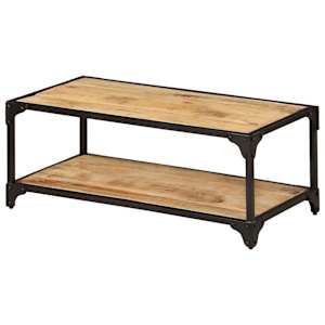 Konferenční stolek 90 x 45 x 35 cm masivní hrubý mangovník - obrázek 12