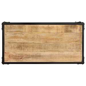 Konferenční stolek 90 x 45 x 35 cm masivní hrubý mangovník - obrázek 4