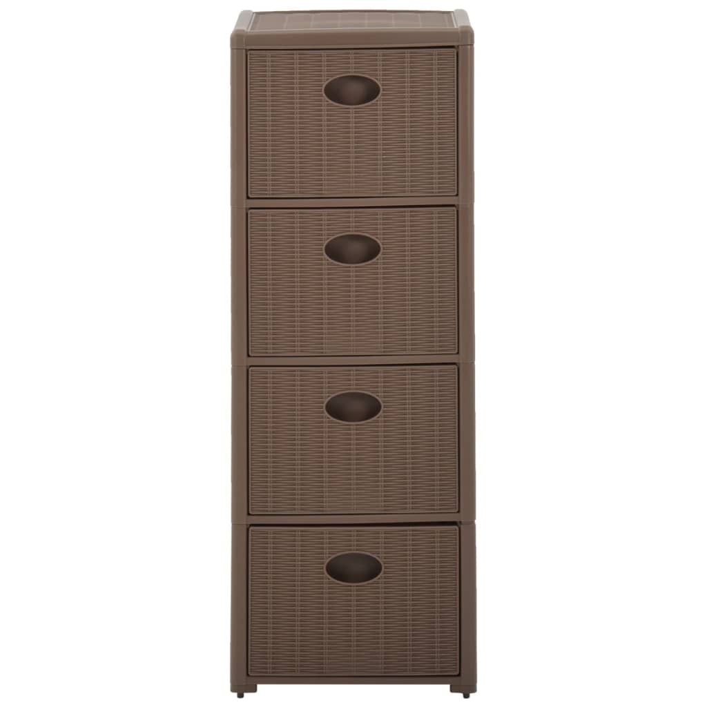 

vidaXL Ladekast 4 lades 30x40x80 cm taupe