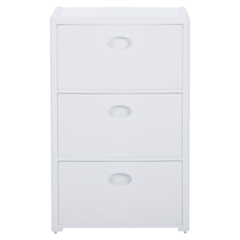 

vidaXL Ladekast 3 lades 40x40x60 cm wit