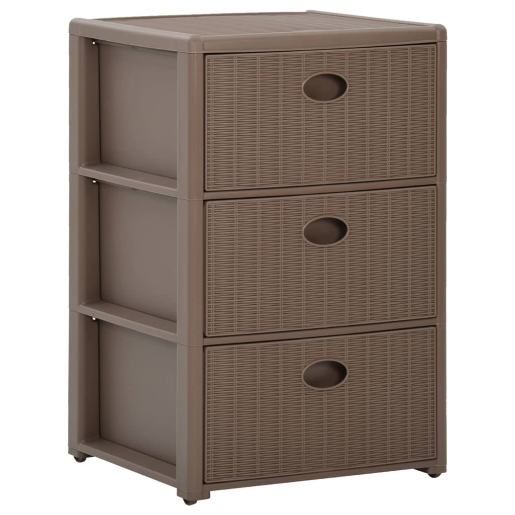 Poza vidaXL Comoda cu 3 sertare, gri taupe, 40x40x60 cm