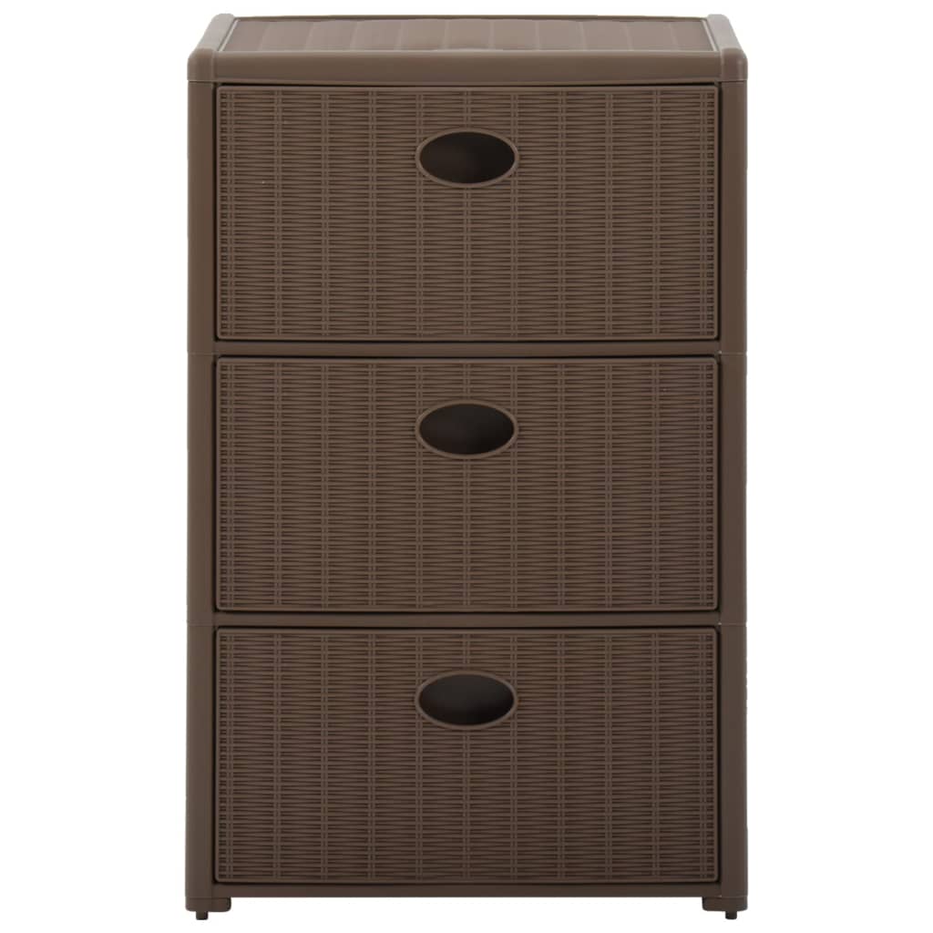 

vidaXL Ladekast 3 lades 40x40x60 cm taupe