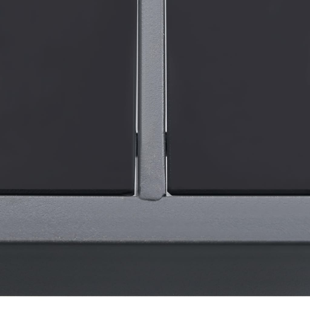 Градински трапезен комплект, 5 части, стомана, антрацит