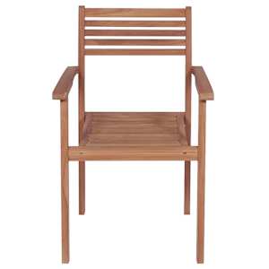 Stohovatelné zahradní židle s poduškami 8 ks masivní teak - obrázek 4