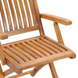 Skládací zahradní židle s poduškami 4 ks masivní teak - obrázek 5