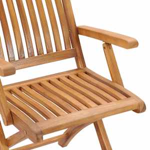 Skládací zahradní židle s poduškami 4 ks masivní teak - obrázek 5