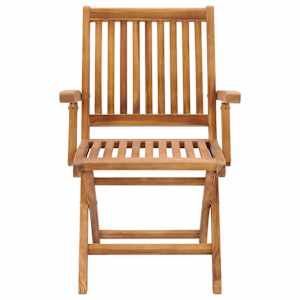 Skládací zahradní židle s poduškami 4 ks masivní teak - obrázek 4