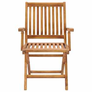 Skládací zahradní židle s poduškami 4 ks masivní teak - obrázek 4