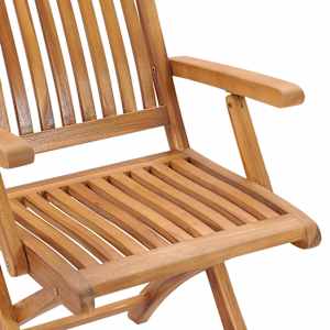 Skládací zahradní židle s poduškami 4 ks masivní teak - obrázek 5