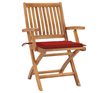 vidaXL Sulankstomos sodo kėdės su pagalvėlėmis, 8vnt., tikmedis