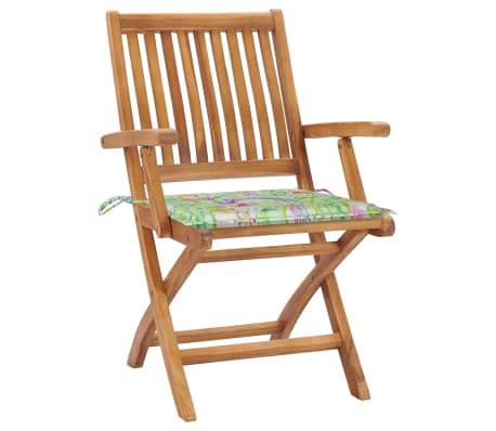 vidaXL Sulankstomos sodo kėdės su pagalvėlėmis, 8vnt., tikmedis