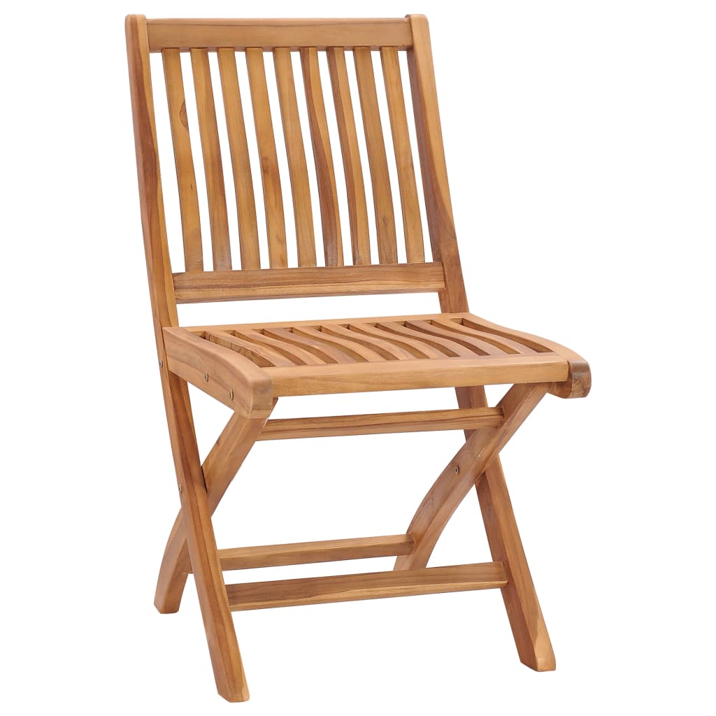 

vidaXL Tuinstoelen 4 st inklapbaar massief teakhout