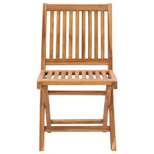 Skládací zahradní židle s poduškami 4 ks masivní teak - obrázek 5