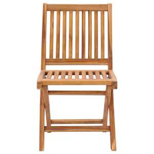 Skládací zahradní židle s poduškami 4 ks masivní teak - obrázek 5
