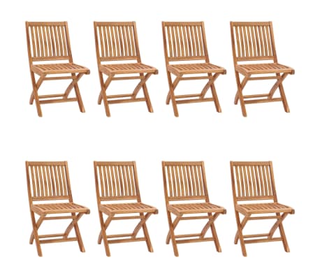 vidaXL Sillas de jard&iacute;n plegables 6 uds madera maciza teca con cojines