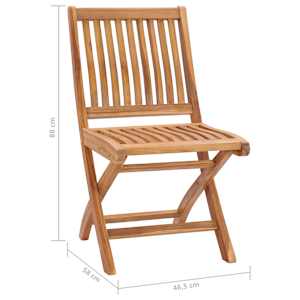 Skládací zahradní židle s poduškami 8 ks masivní teak - obrázek 12