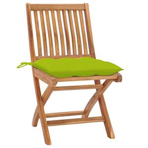 vidaXL Folding Garden Chairs with Cushions 8 pcs Solid Teak Wood
