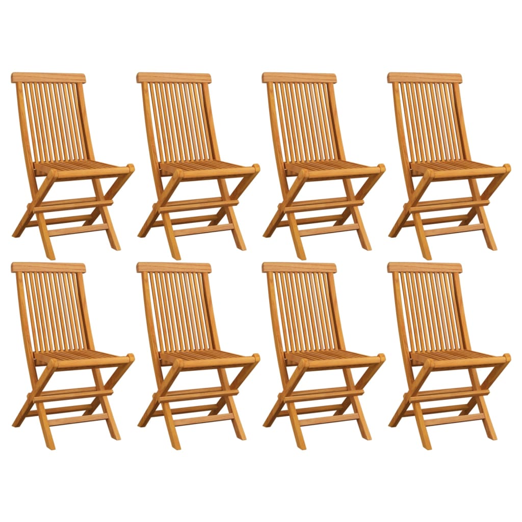 Photos - Garden Furniture VidaXL Folding Patio Chairs 8 pcs Solid Teak Wood 