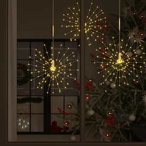 Zunanje novoletne lučke toplo bele 20 cm 140 LED
