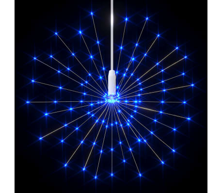 vidaXL Feu d'artifice de Noël d'extérieur bleu clair 20 cm 140 LED