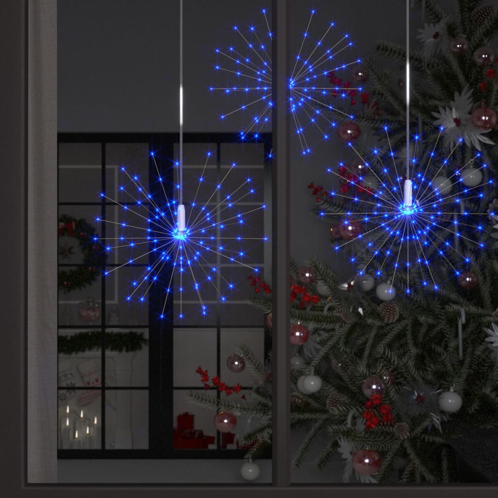 vidaXL Lămpi cu artificii de Crăciun 10 buc. 1400 LED albastru 20 cm vidaxl.ro