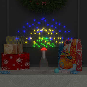 vidaXL Kerstverlichting vuurwerk 140 LED's buiten 20 cm meerkleurig