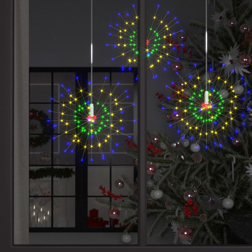 vidaXL Lampă cu artificii de Crăciun, 140 LED-uri, multicolor, 20 cm