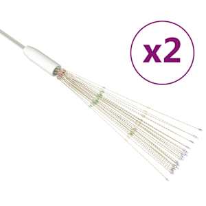 vidaXL &otilde;ue ilutulestiku j&otilde;ulutuled, 2 tk, v&auml;rviline, 20 cm, 280 LEDi
