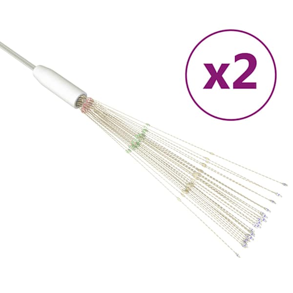 vidaXL &otilde;ue ilutulestiku j&otilde;ulutuled, 2 tk, v&auml;rviline, 20 cm, 280 LEDi