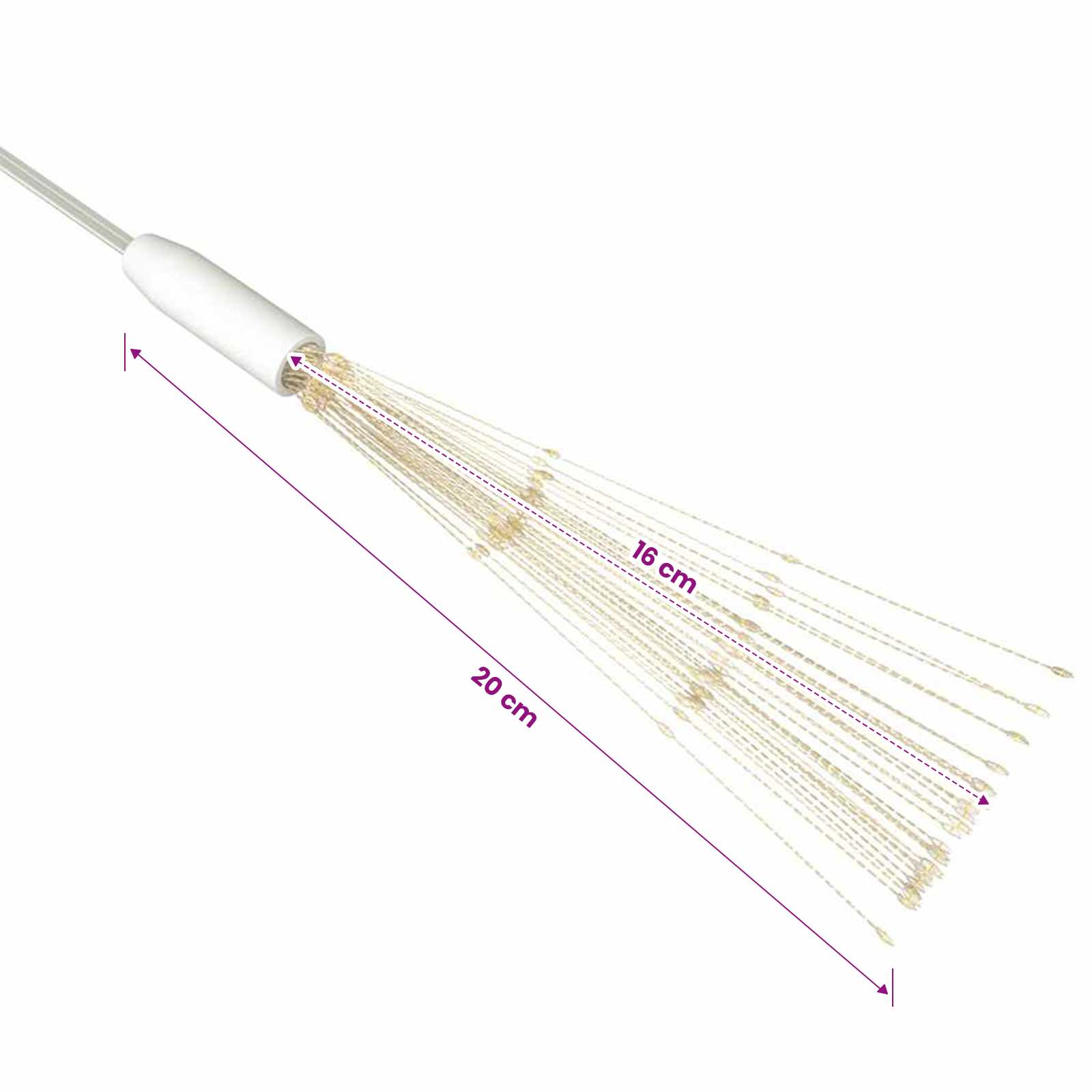 vidaXL Feuerwerkslichter 2 Stk. Weihnachtsdeko Mehrfarbig 20cm 280LEDs – Bild 10