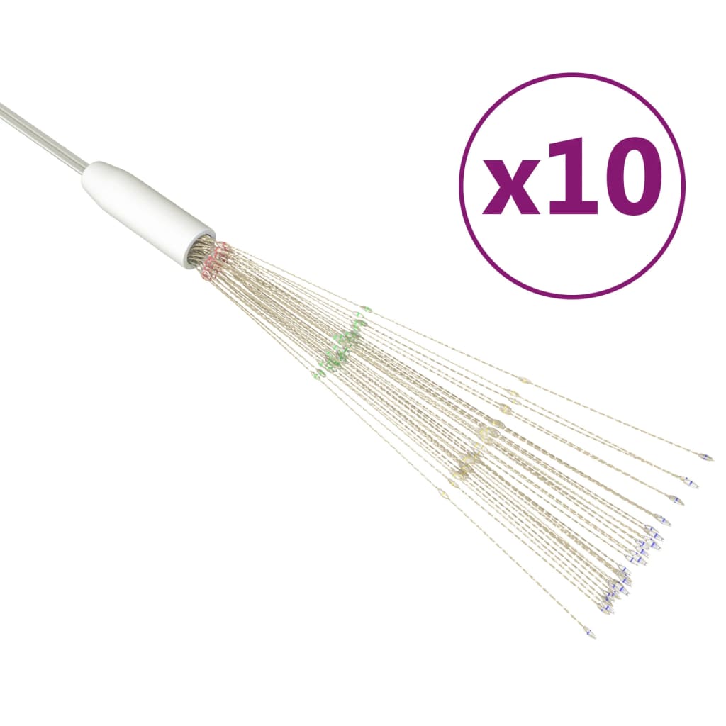 

vidaXL Outdoor Christmas Meteor Lights 10pcs Multicolor 7.9"1400LEDs