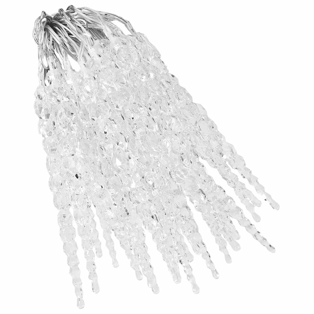 vidaXL Christmas Icicle Lights 40pcs Warm White Acrylic Remote Control