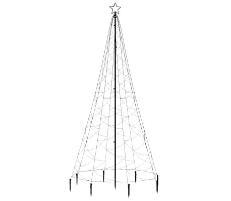 vidaXL Julgran med metallstång 500 LED varm vit 3 m