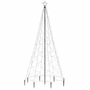 vidaXL Χριστουγεν. Δέντρο Θερμό Λευκό 3 μ. 500 LED με Μεταλλικό Στύλο