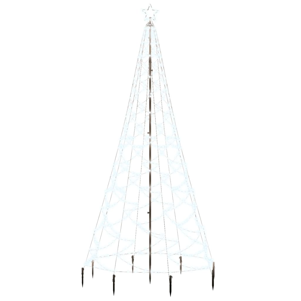 Kalėdų eglutė su metaliniu stulpu, 3m, 500 šaltų baltų LED | Stepinfit