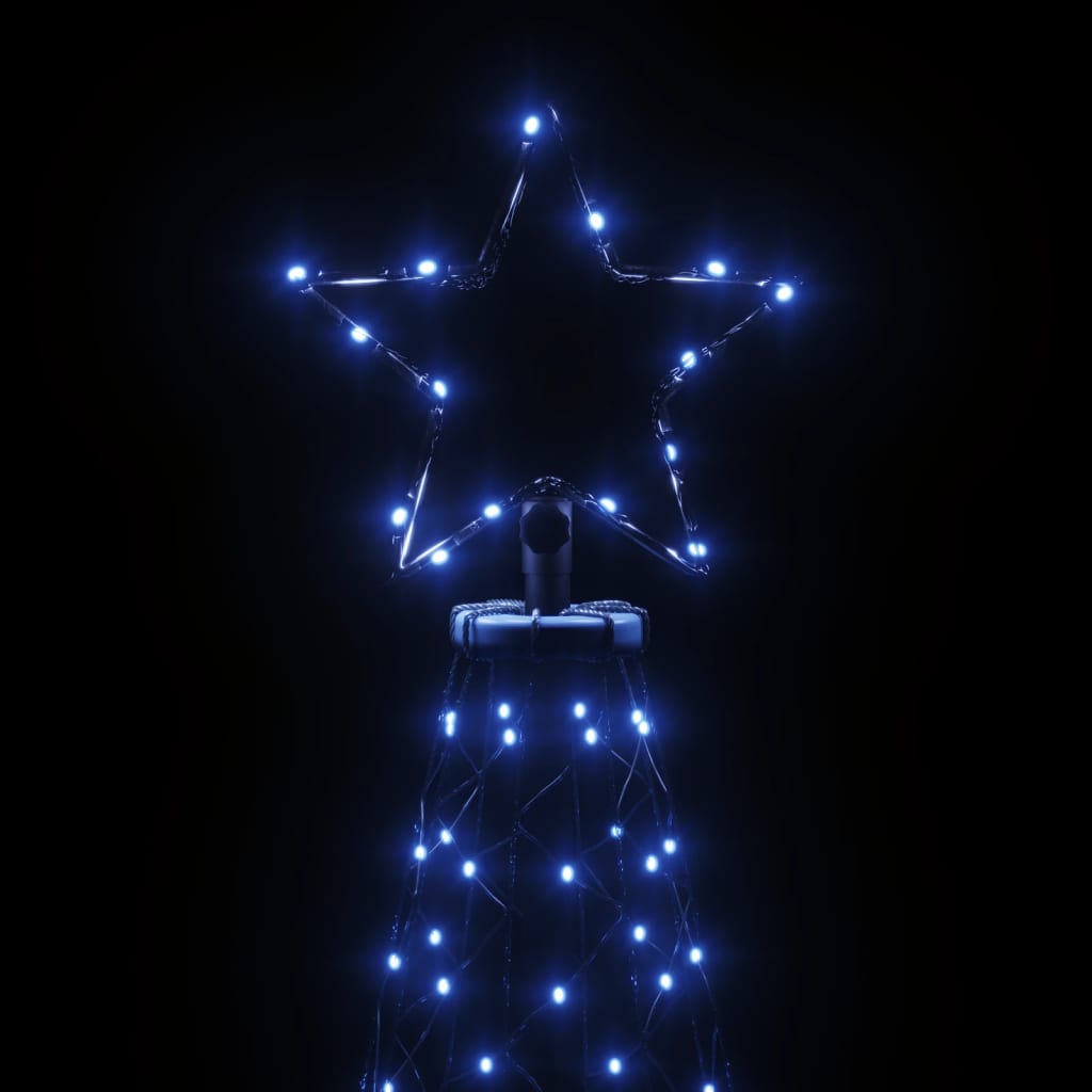 Kalėdų eglutė su metaliniu stulpu, 3m, 500 mėlynų LED lempučių | Stepinfit