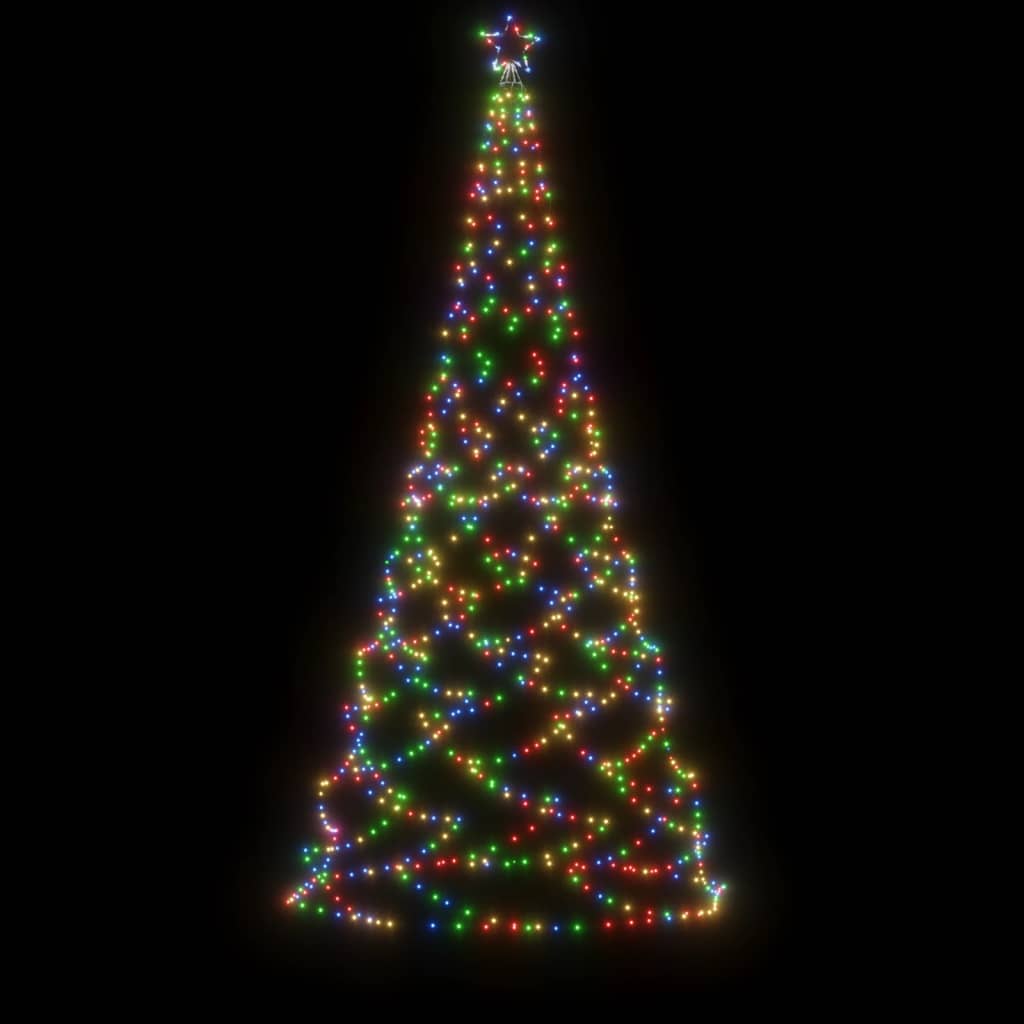 Kalėdų eglutė su metaliniu stulpu, 3m, 500 įvairiaspalvių LED | Stepinfit