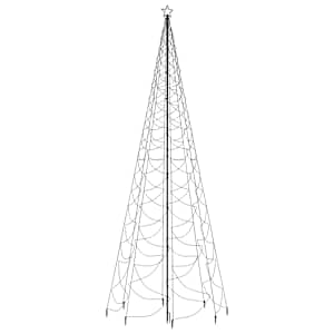 vidaXL Vánoční stromek s kovovým sloupkem 1 400 LED barevný 5 m