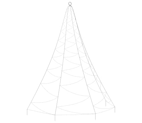 vidaXL Arbre mural avec crochet m&eacute;tallique 260 LED blanc froid 3 m