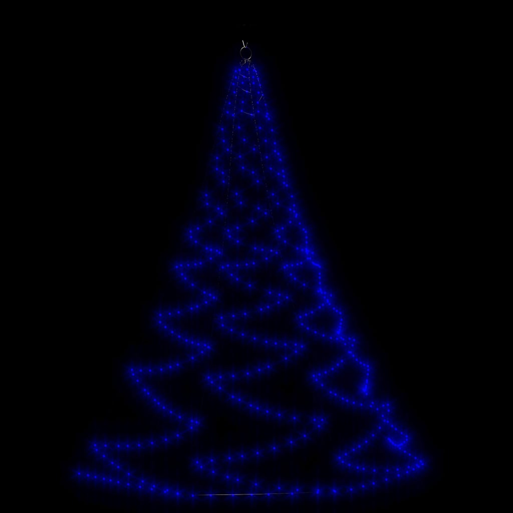 vidaXL Wall Tree with Metal Hook 720 LED Blue 5 m Indoor Outdoor