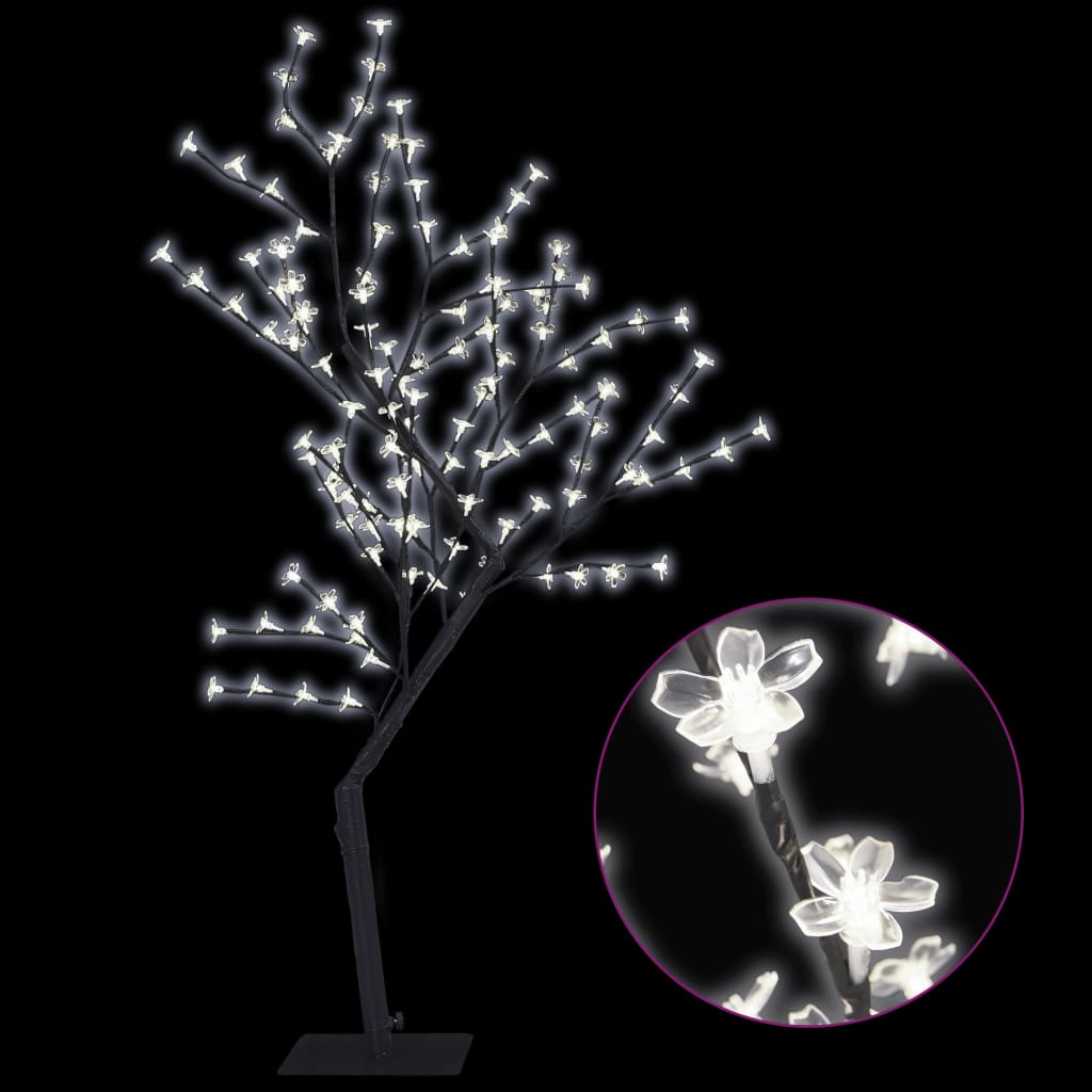 Photos - Other Decoration VidaXL Christmas Tree 128 LEDs Cold White Light Cherry Blossom 4 ft 