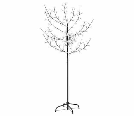 vidaXL Christmas Tree 120 LEDs Warm White Light Cherry Blossom 150 cm