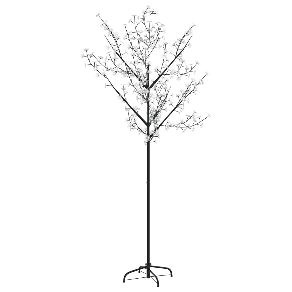 vidaXL Vánoční strom 200 LED diod barevné světlo třešňový květ 180 cm