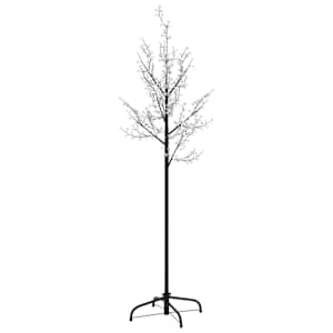 vidaXL Juletre 220 lysdioder flerfarget lys kirseb&aelig;rblomst 220 cm