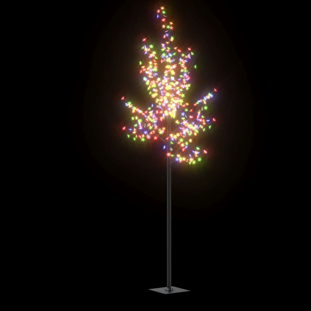 Image of vidaXL Christmas Tree 220 LEDs Colourful Light Cherry Blossom 220 cm