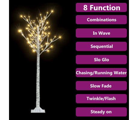 vidaXL 140 LED-es bel-/k&uuml;lt&eacute;ri meleg feh&eacute;r fűzfa kar&aacute;csonyfa 1,5 m